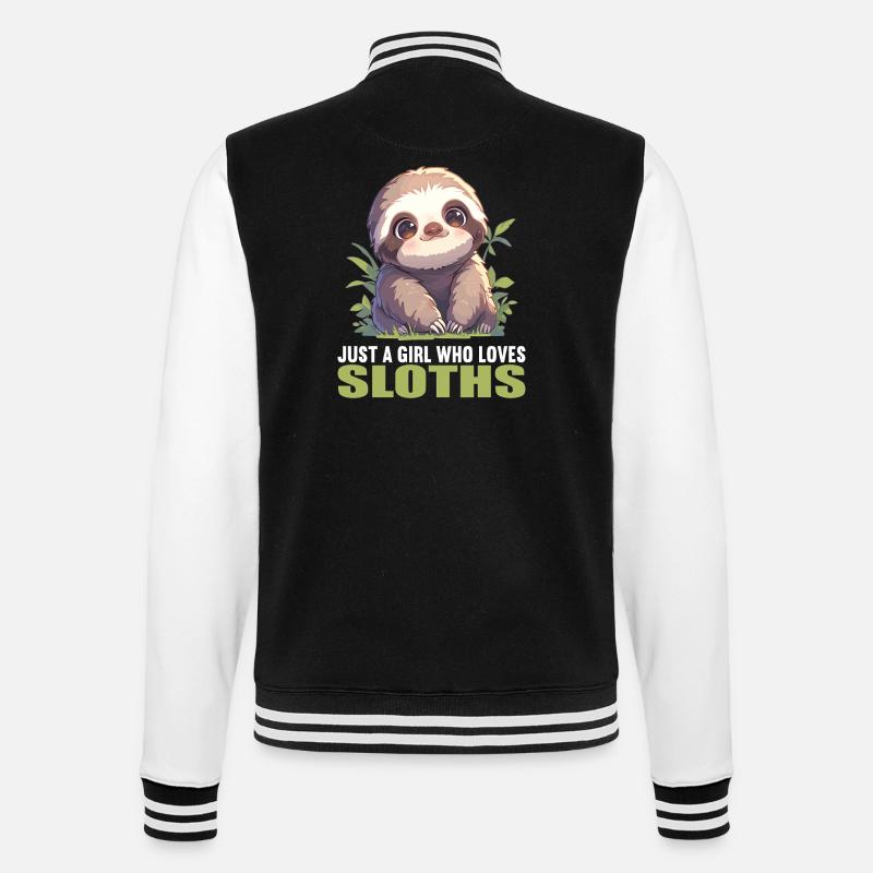 Sloths Sloth - College Sweat Jacket - black/white
