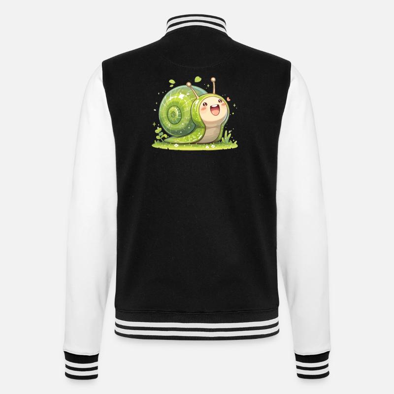 Snails Snail - College Sweat Jacket - black/white