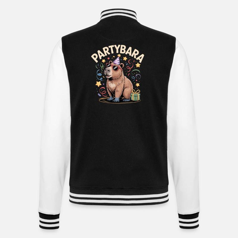 Partybara Capybara - Veste Teddy - noir/blanc