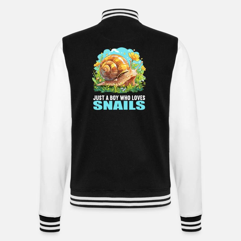 Snails Snail - College Sweat Jacket - black/white
