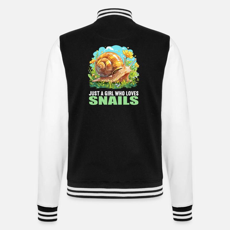 Snails Snail - College Sweat Jacket - black/white