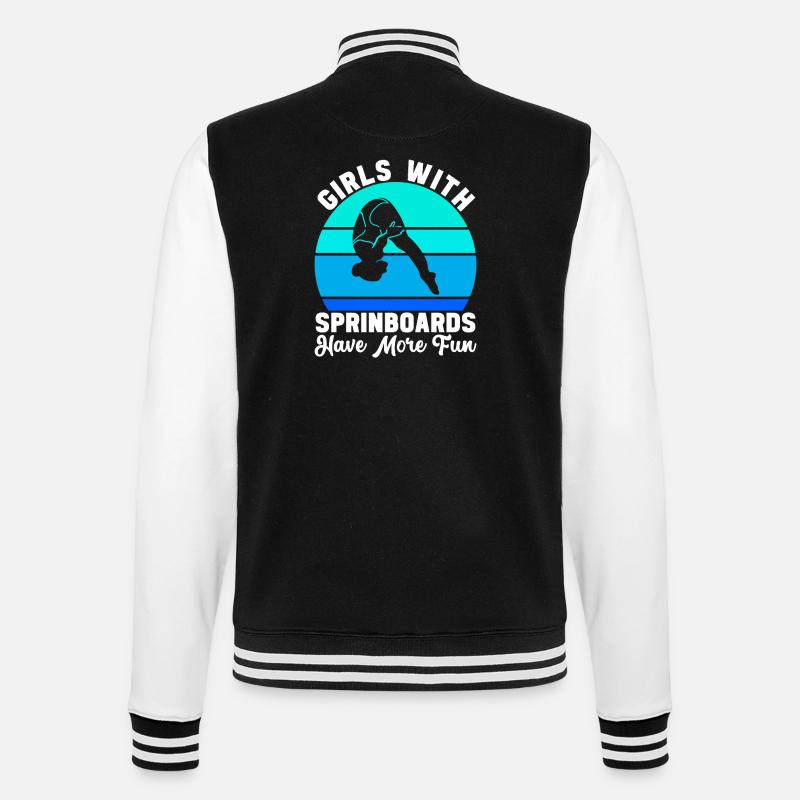 Plongeoir - Veste Teddy - noir/blanc