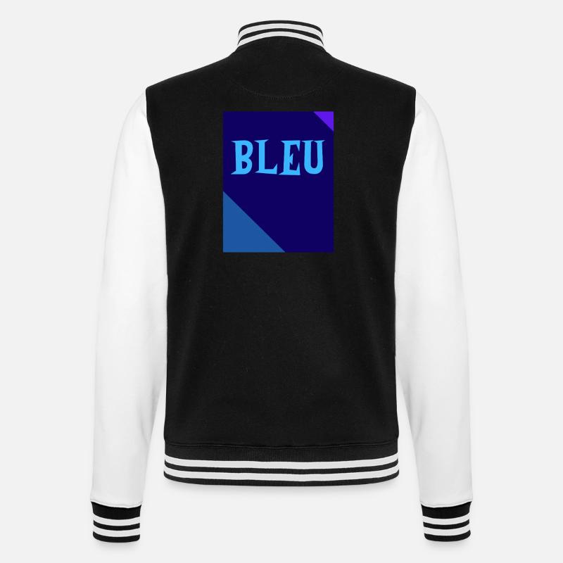 BLEU Tableau Rectangle Triangles - Veste Teddy - noir/blanc