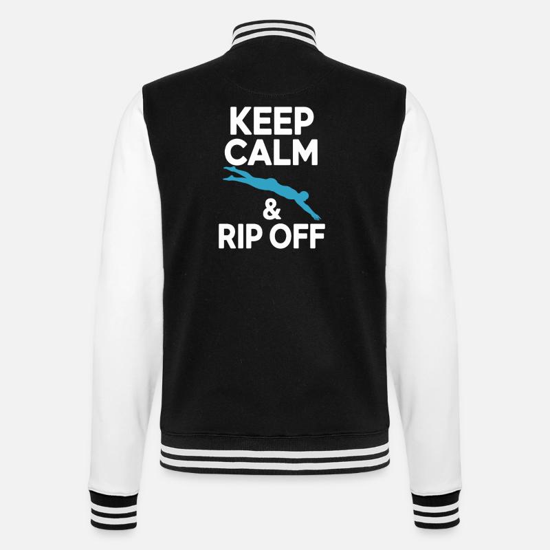 Diving diving board - College Sweat Jacket - black/white