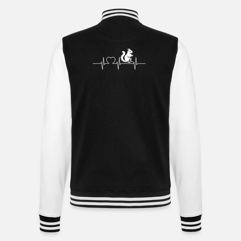Eichhörnchen - College-Sweatjacke - Schwarz/Weiß