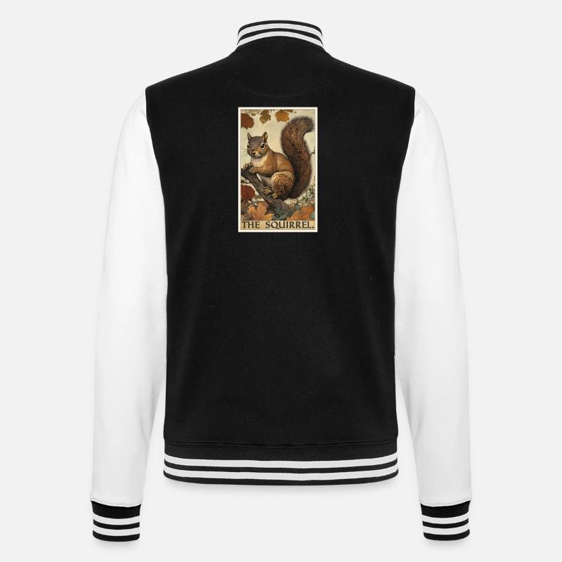 Squirrel - College Sweat Jacket - black/white