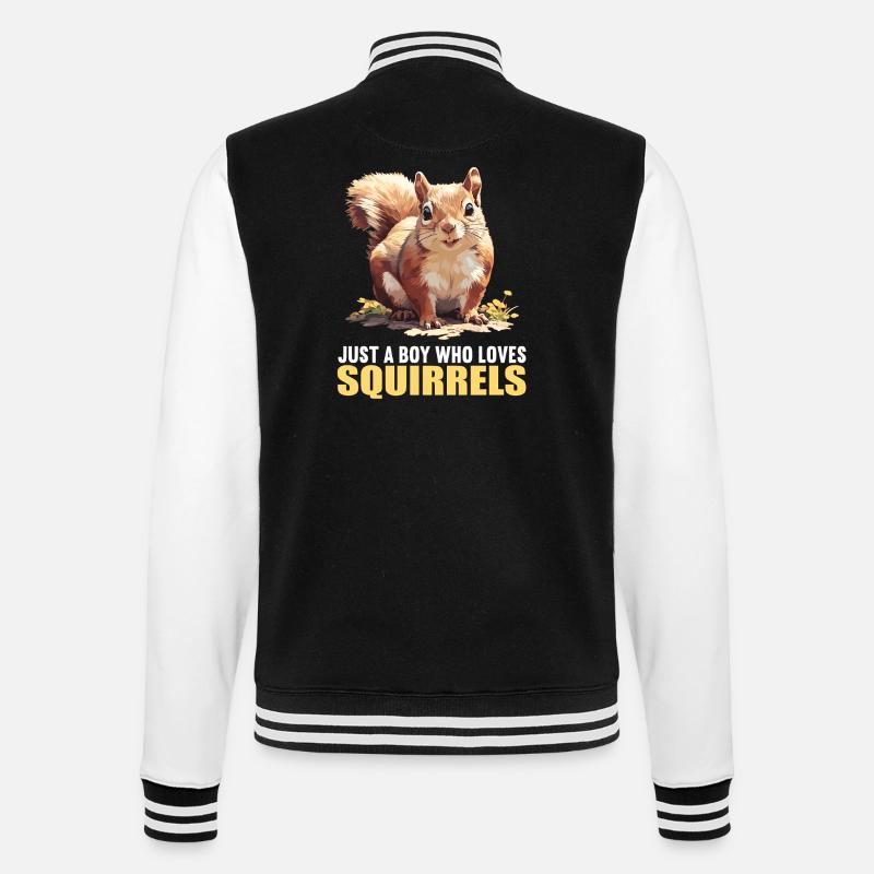 Eichhörnchen - College-Sweatjacke - Schwarz/Weiß