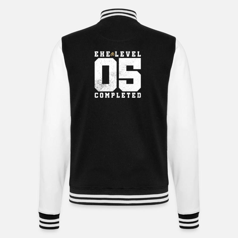 Ehe Level 5 Completed - College-Sweatjacke - Schwarz/Weiß
