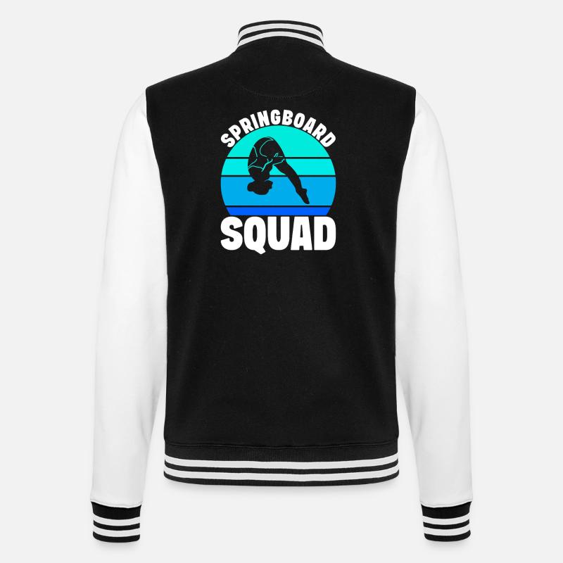 Plongeoir - Veste Teddy - noir/blanc