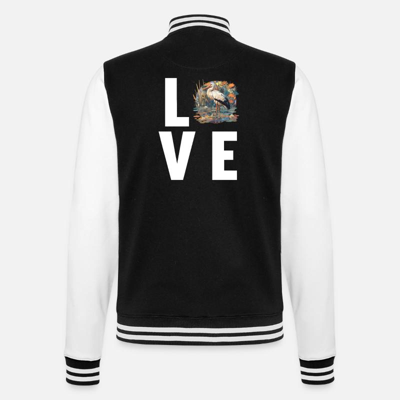 Storks Stork - College Sweat Jacket - black/white