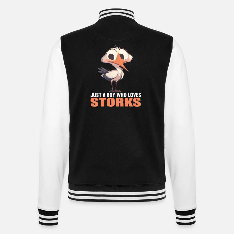 Storks Stork - College Sweat Jacket - black/white