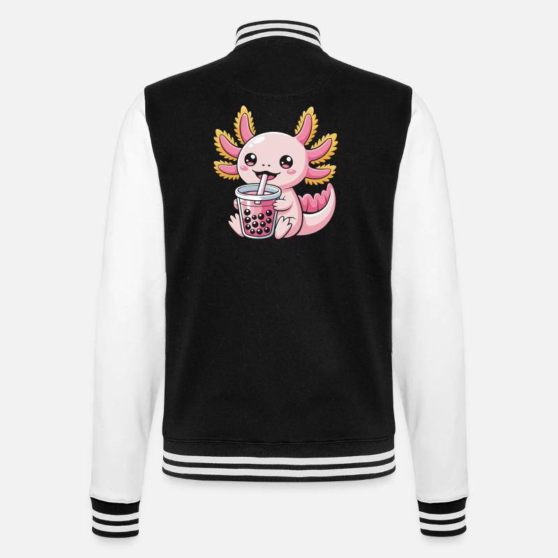 Axolotl mignon - Veste Teddy - noir/blanc