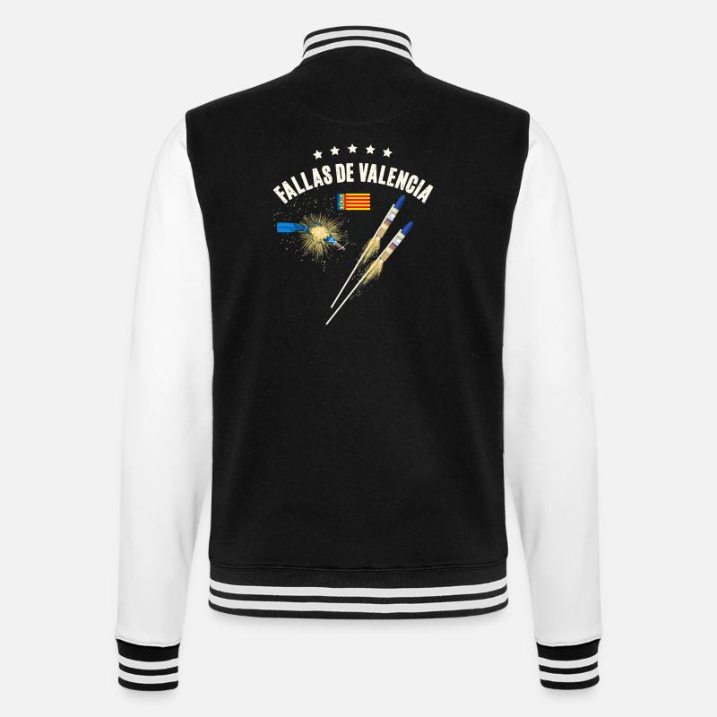 Fallas De Valencia Fireworks - College Sweat Jacket - black/white