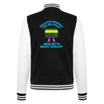 Daily workout for the state - College Sweat Jacket - black/white - Back - Marisol (170cm)