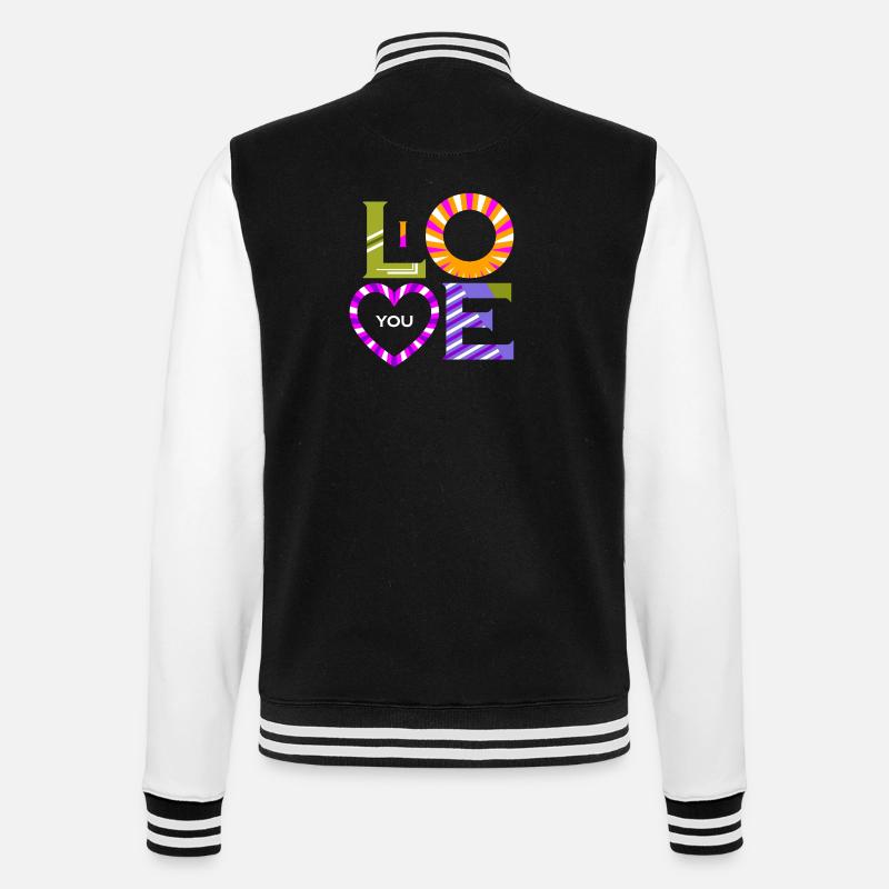 Je t’aime - Veste Teddy - noir/blanc