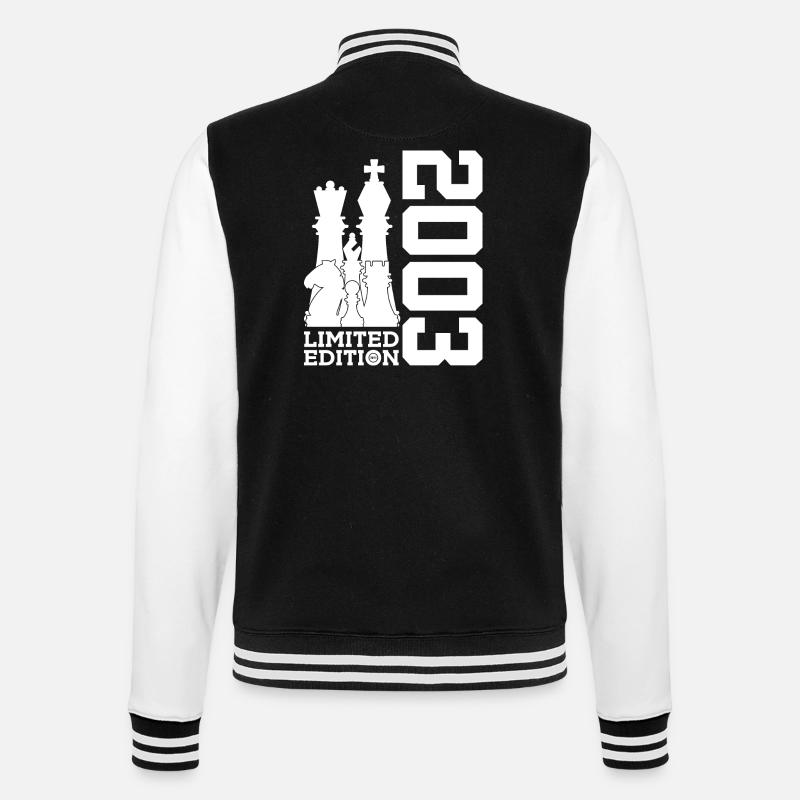 23E ANNIVERSAIRE D’ÉCHECS ÉDITION LIMITÉE 2003 - Veste Teddy - noir/blanc