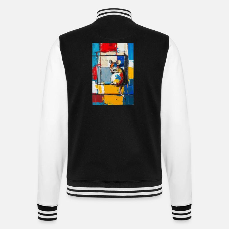 Siebenschläfer - College-Sweatjacke - Schwarz/Weiß