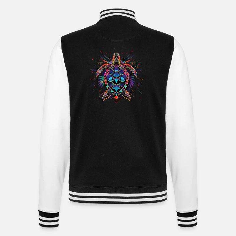 Turtle - College Sweat Jacket - black/white
