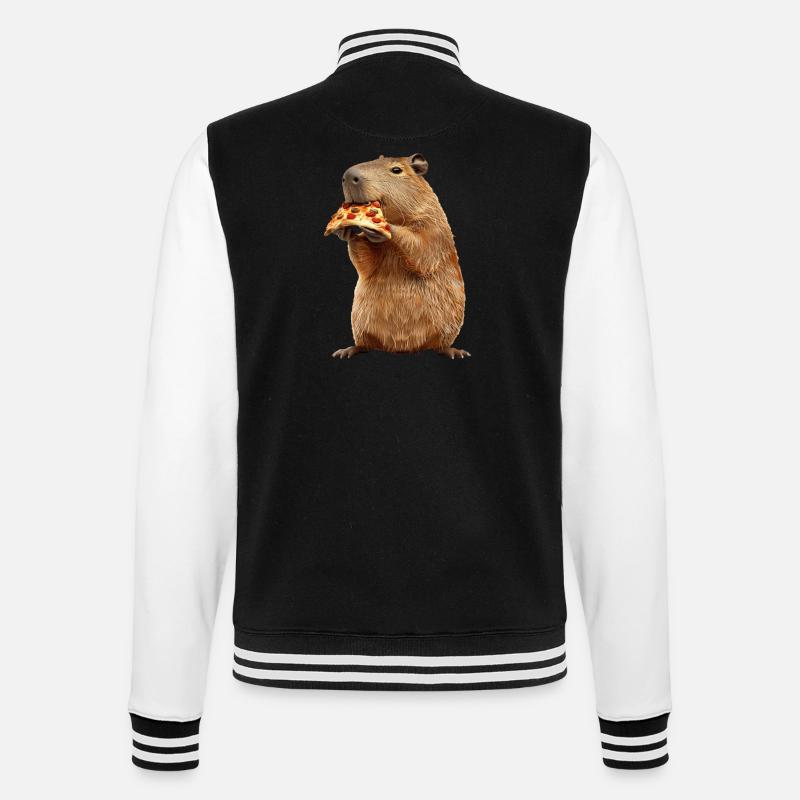Capybara - College Sweat Jacket - black/white