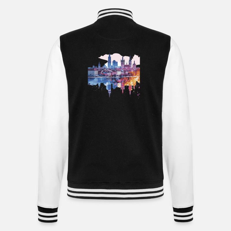 Kalisz - College Sweat Jacket - black/white