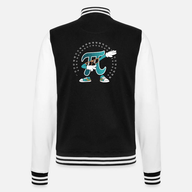 Pi - College-Sweatjacke - Schwarz/Weiß