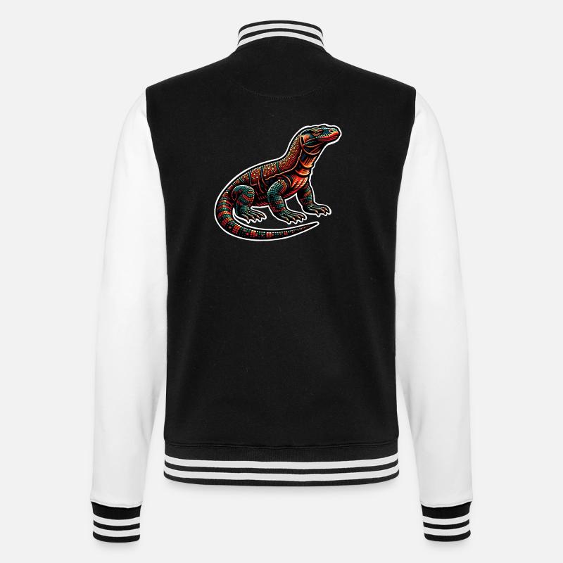 Komodowaran Komodo Dragon - College Sweat Jacket - black/white
