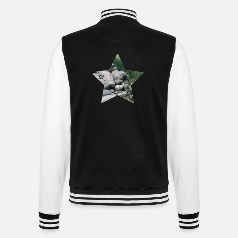 Nature star - College Sweat Jacket - black/white