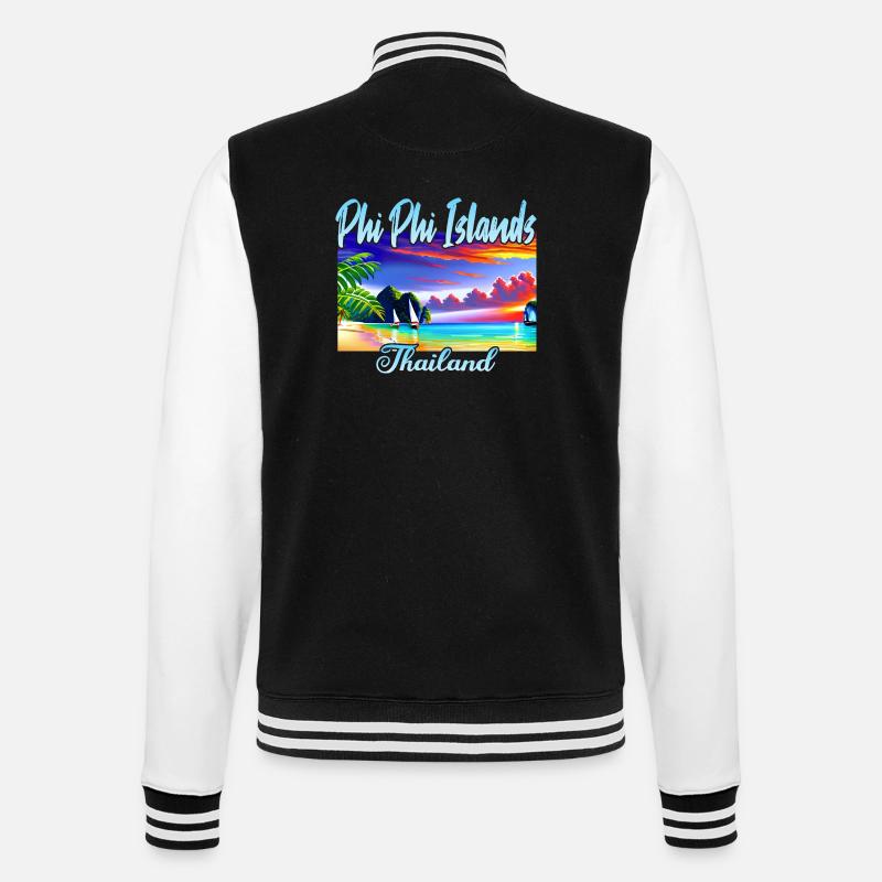 Îles Phi Phi - Veste Teddy - noir/blanc