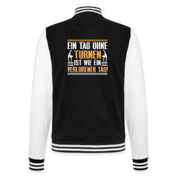 Turnen Mädchen Gymnastik Turnanzug Turnerin - College-Sweatjacke - Schwarz/Weiß - Hinten - Marisol (170cm)