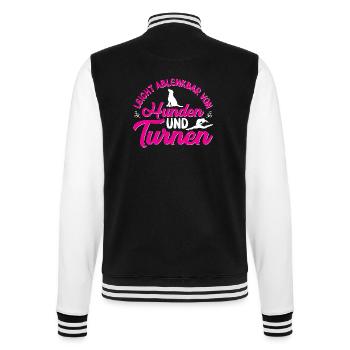 Turnen Mädchen Gymnastik Turnanzug Turnerin - College-Sweatjacke - Schwarz/Weiß - Hinten - Marisol (170cm)