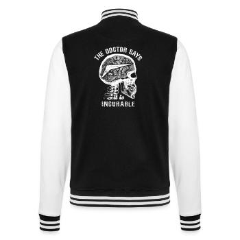 The doctor says it's incurable - paragliding - College-Sweatjacke - Schwarz/Weiß - Hinten - Marisol (170cm)