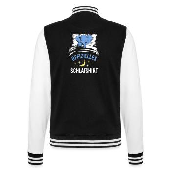 Offizielles Schlafshirt lustiges Elefant Geschenk - College-Sweatjacke - Schwarz/Weiß - Hinten - Marisol (170cm)