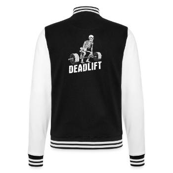 Skeleton, Deadlift, Weight Training, Training - College Sweat Jacket - black/white - Back - Marisol (170cm)