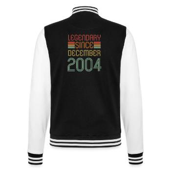 Legendär seit Dezember 2004, Retro, Geburtstag - College-Sweatjacke - Schwarz/Weiß - Hinten - Marisol (170cm)