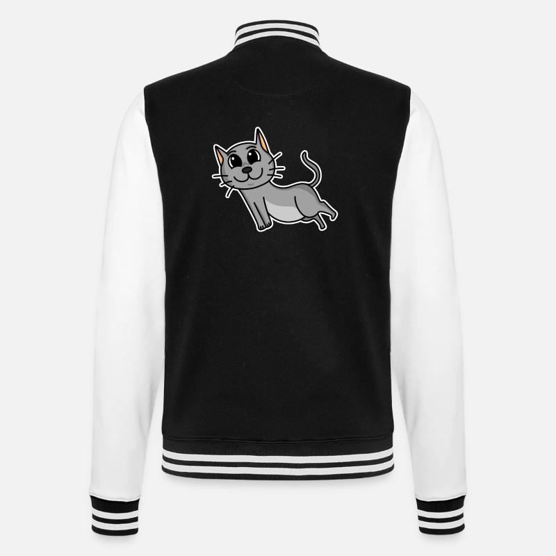 Chat - Veste Teddy - noir/blanc