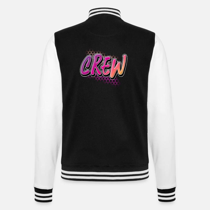 crew - College Sweat Jacket - black/white