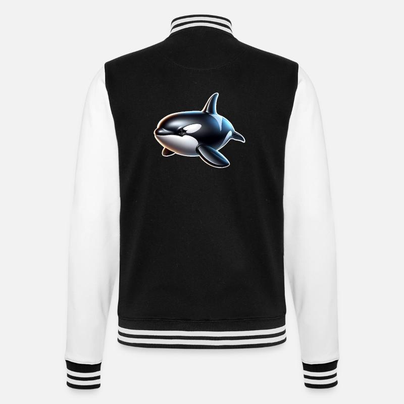 Orca Schwertwal - College-Sweatjacke - Schwarz/Weiß