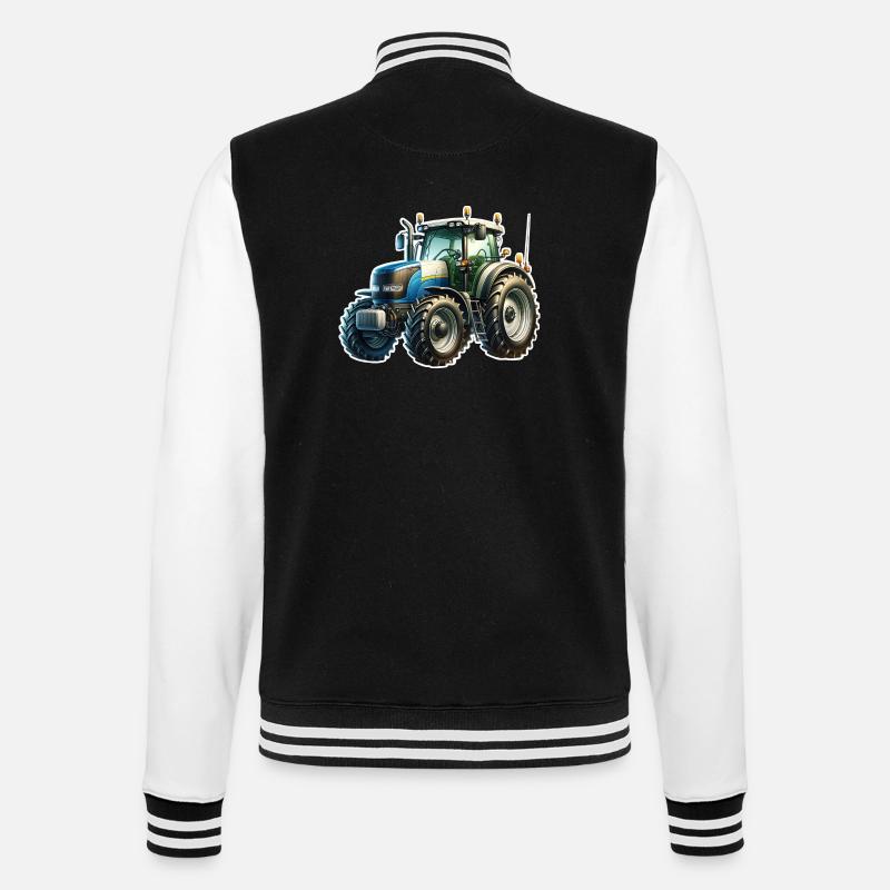 Traktor - College-Sweatjacke - Schwarz/Weiß