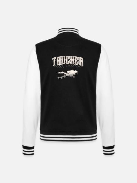 Taucher Tauchen - College-Sweatjacke - Schwarz/Weiß