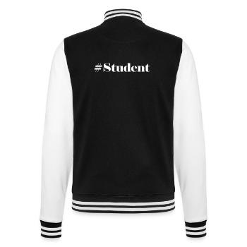 #Student Logo Blanc - Veste Teddy - noir/blanc - Dos - Marisol (170cm)