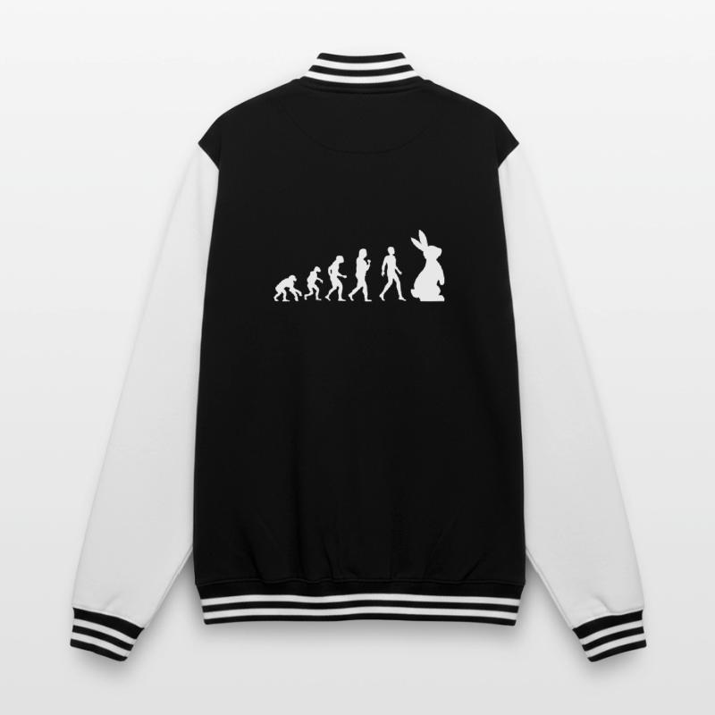 Evolution Easter Bunny Easter Gift Bunny Funny College Sweat Jacket