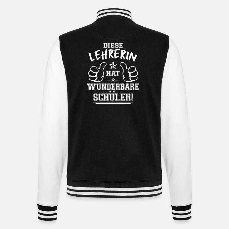 Wunderbare Schüler - College-Sweatjacke - Schwarz/Weiß