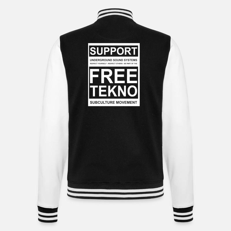 014 soutien tekno gratuit - Veste Teddy - noir/blanc