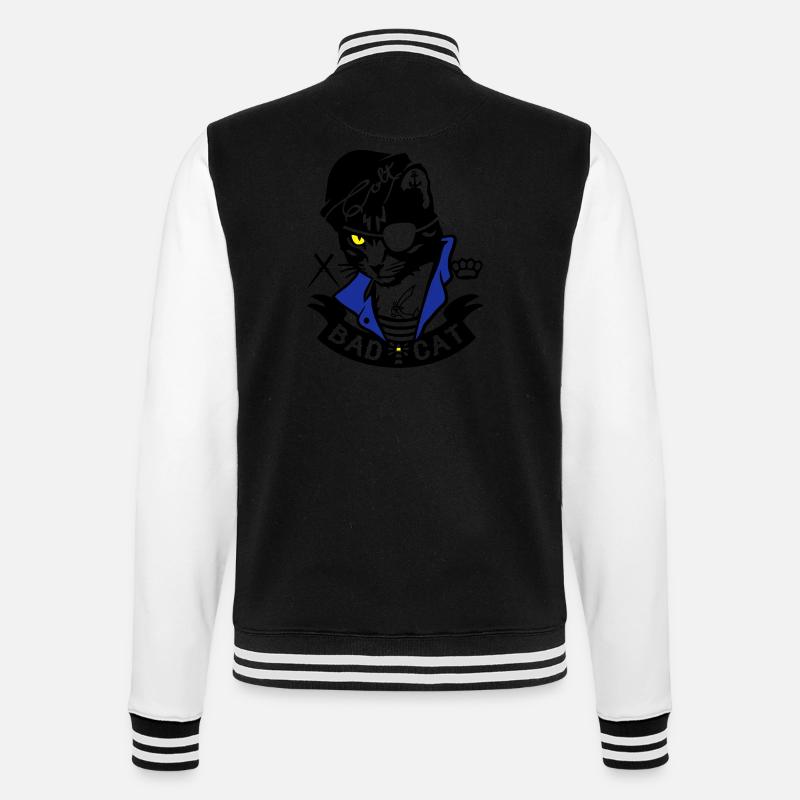 Bad Cat - SailorCat - Veste Teddy - noir/blanc