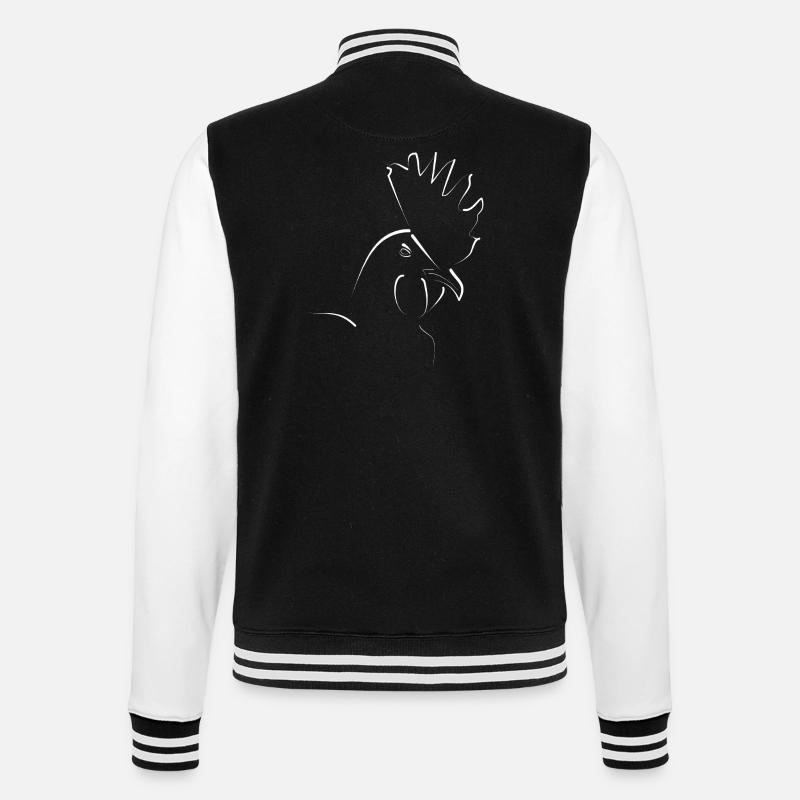 Hahn - College-Sweatjacke - Schwarz/Weiß