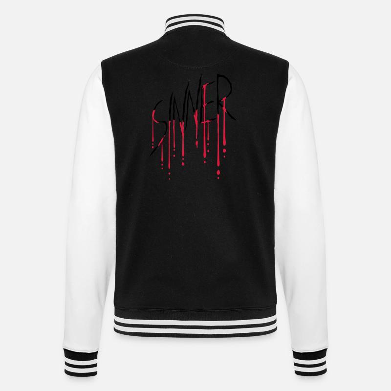 Sinner wound scratch - College Sweat Jacket - black/white