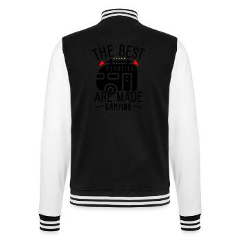 The Best Memories Are Made Camping - College Sweat Jacket - black/white - Back - Marisol (170cm)
