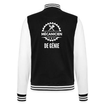 Mécanicien de génie 1 - Veste Teddy - noir/blanc - Dos - Marisol (170cm)
