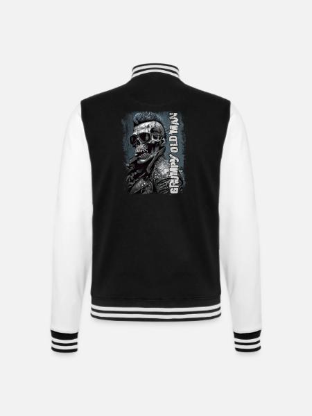 Grumpy old man - College Sweat Jacket - black/white