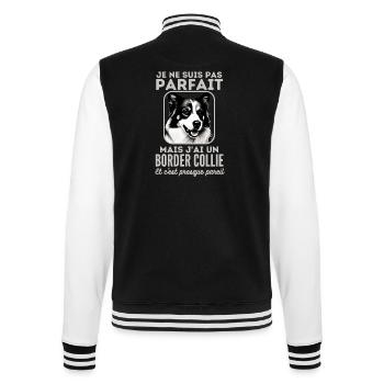 Pas parfait mais j ai un border collie 1 - Veste Teddy - noir/blanc - Dos - Marisol (170cm)